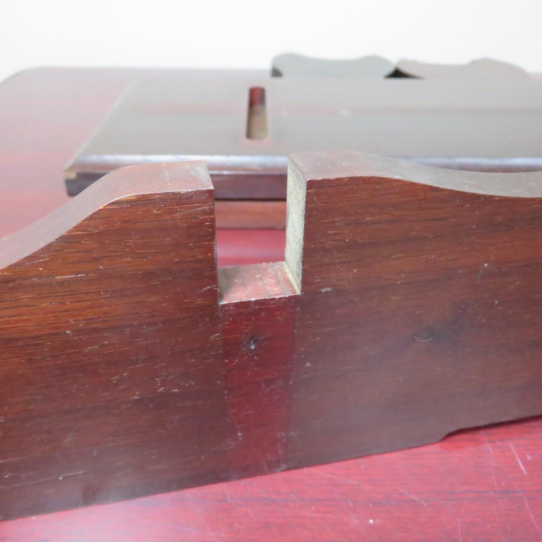 天然木 中筒台 象牙台 唐木 赤木 木製 牙飾り台 組み立て式