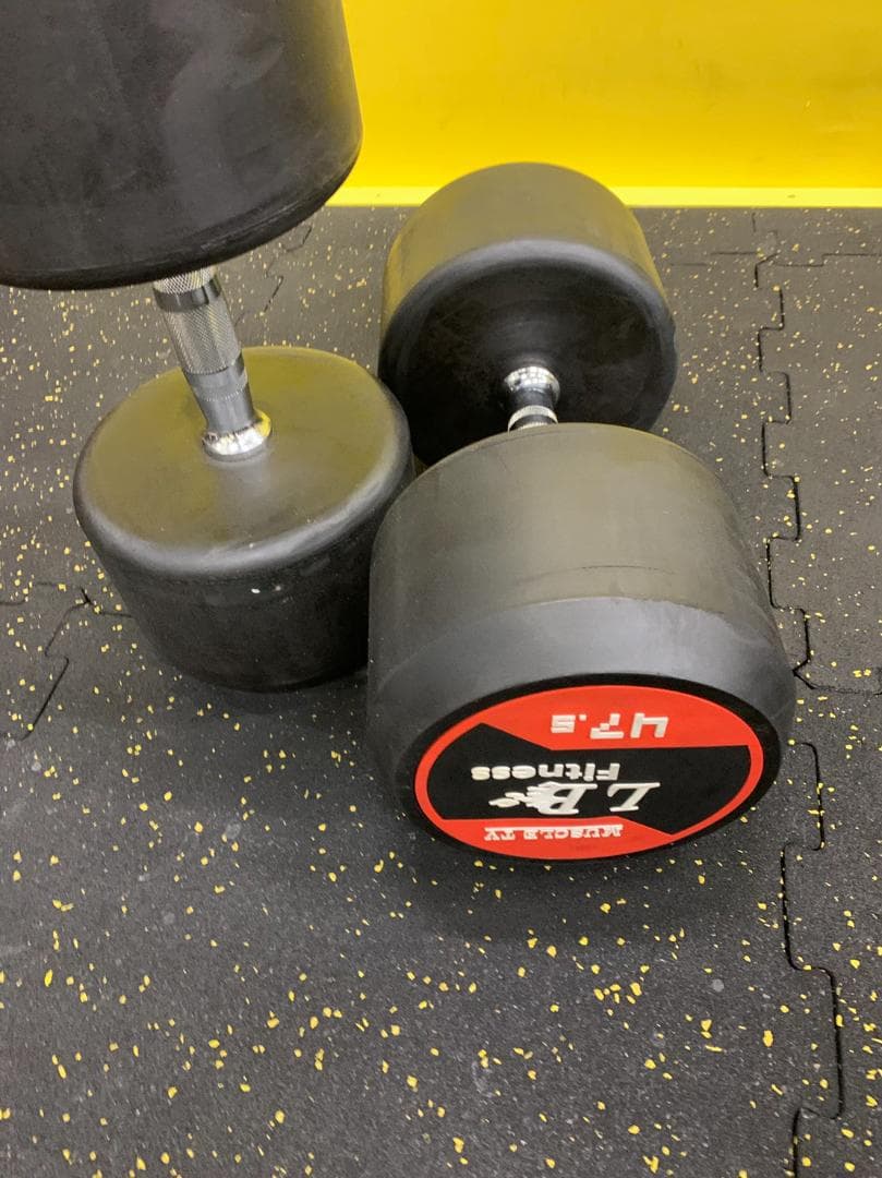 訳あり　30％割引　処分ラバーダンベル　47.5㎏　2個