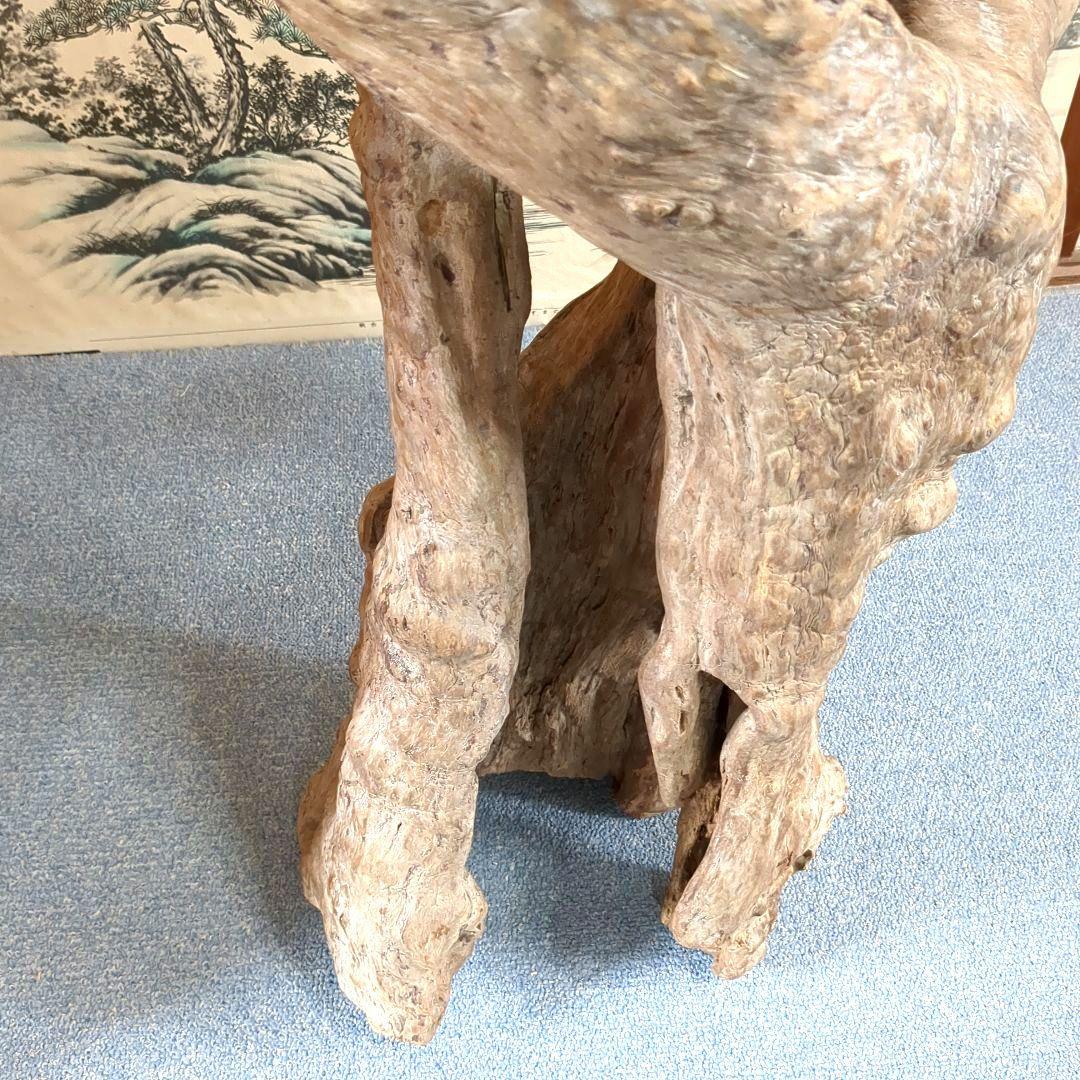 ユニークな天然木の置物 巨大オブジェ 高さ約80cm