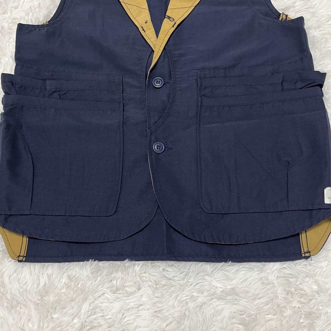 【SASSAFRAS】美品　ササフラス　メンズ　ベスト　重ね着　着回し　上質　M