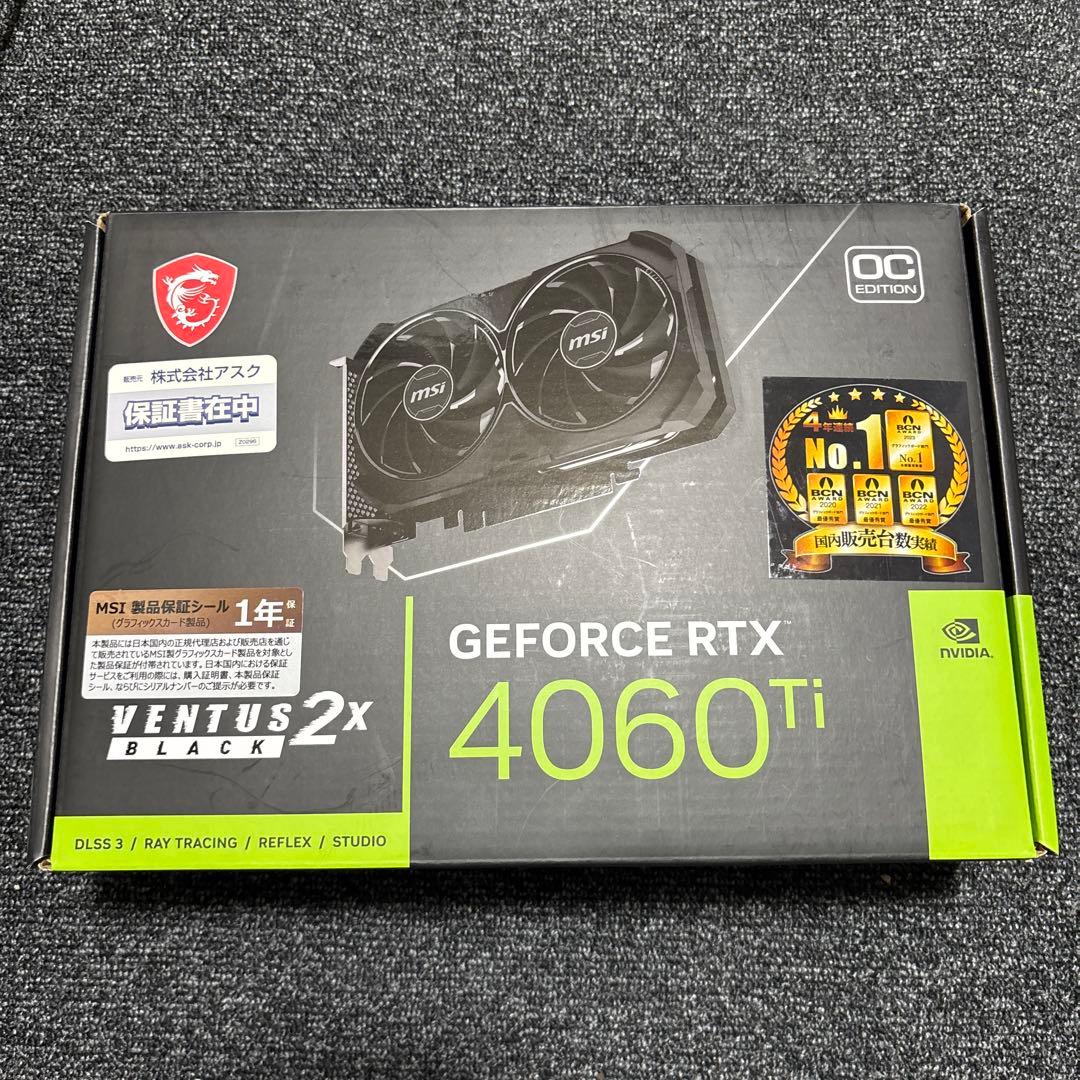 グラフィックボード・グラボ・ビデオカード MSI GEFORCE RTX 4060 Ti VENTUS2X