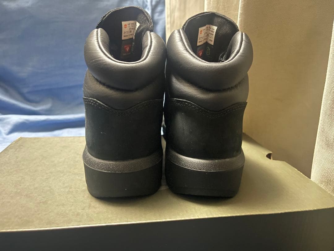 【美品】Timberland FIELD BOOT 8 BLACK ブーツ
