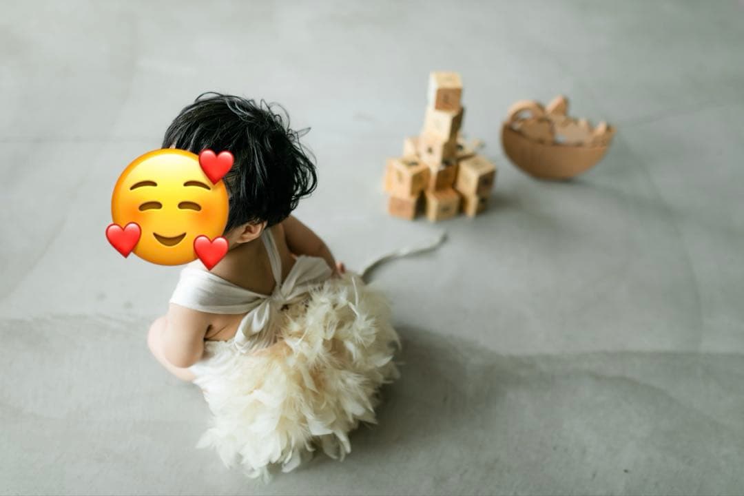 【90size】おしりふりふり　ロンパース ドレス