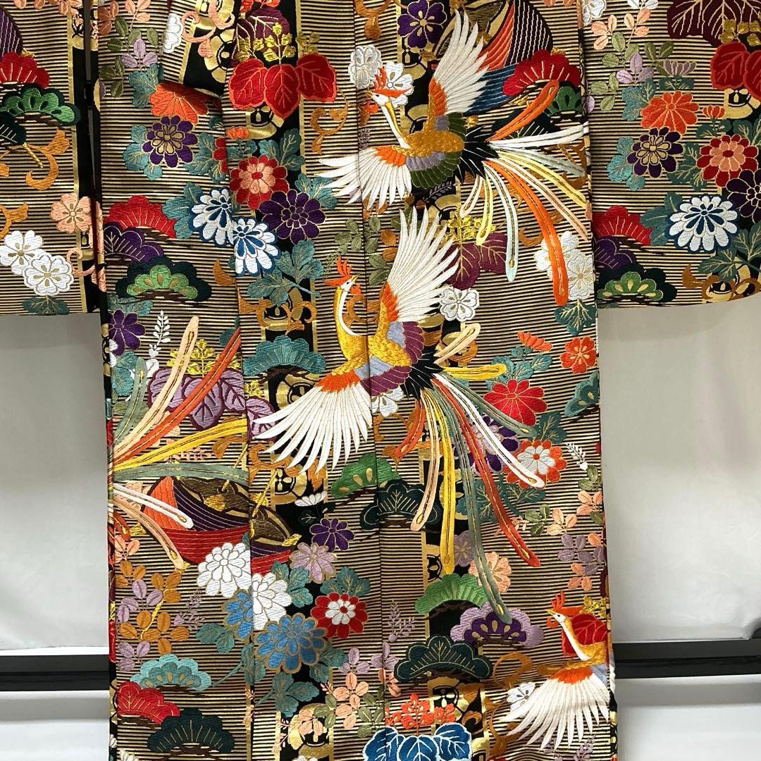 b60 正絹　色打掛　唐織　豪華　花嫁衣装　ウエディング　極美品　着物