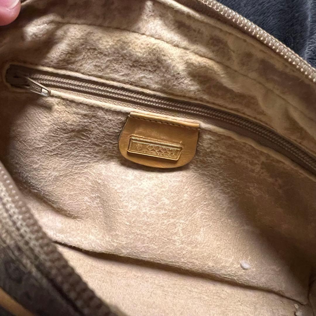 Gucci ショルダーバッグ　オールドグッチ　キャメル