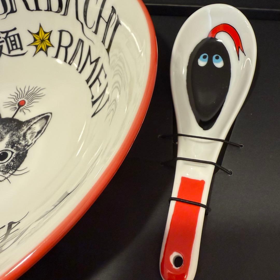 【新品未使用】ヒグチユウコ　ラーメンどんぶり＆レンゲ　セット　美濃焼