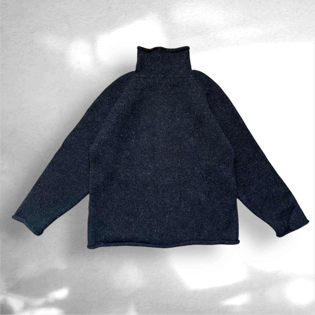 名作 ジェイクルー 巨人タグ ロールネック ニット ブラック S J.Crew