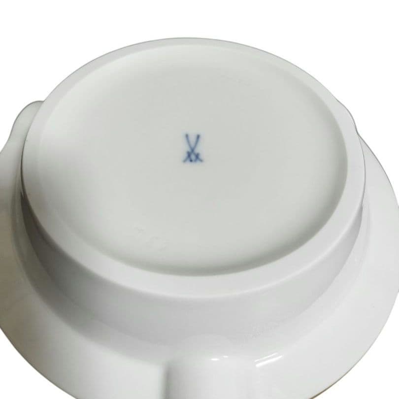 ★廃盤 未使用★ MEISSEN マイセン 双剣 アッシュトレイ 灰皿 小物入れ