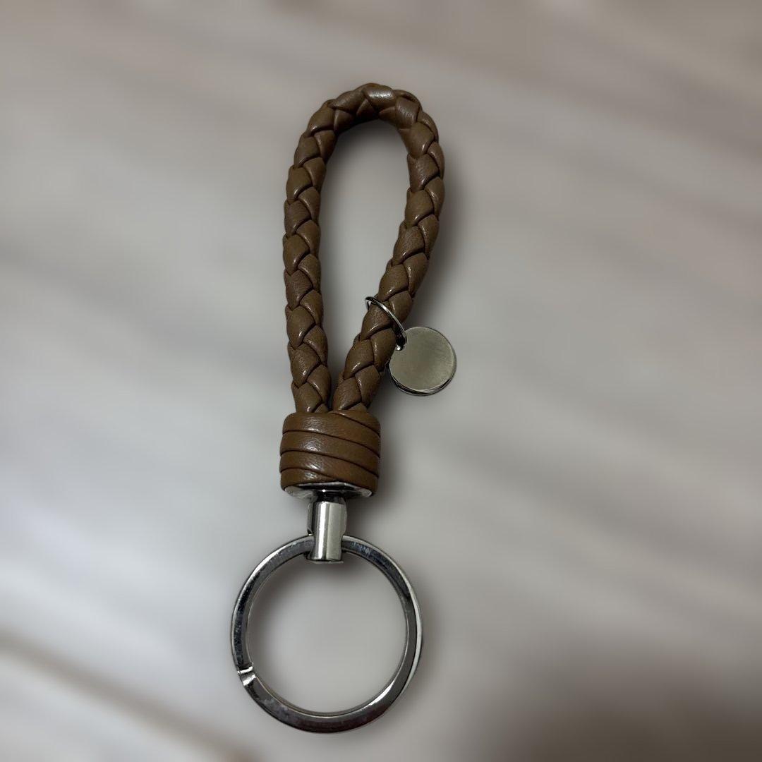 【新品未使用品】Bottega Veneta ブラウンレザー キーホルダー