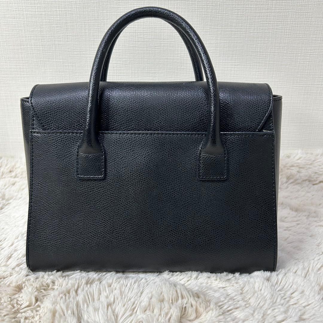 美品 FURLA フルラ ショルダーバッグ 2way 黒 ゴールド メトロポリス