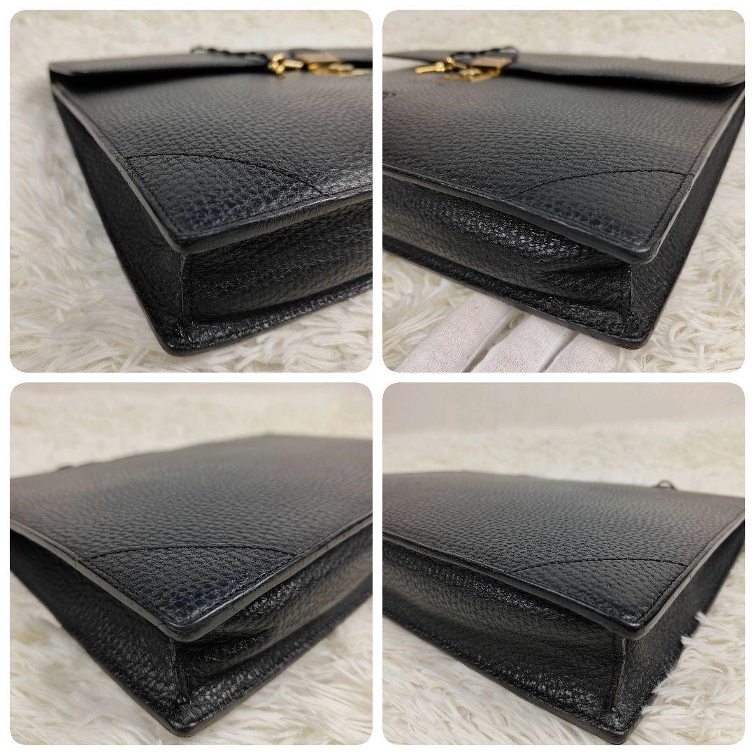 本日限定価格　ロエベ　ブリーフケース　アナグラム　シボ革　A4収納可能　鍵付き