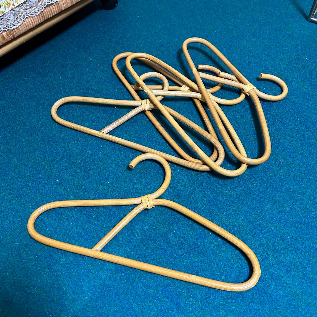 美品！ラタン　ハンガーラック