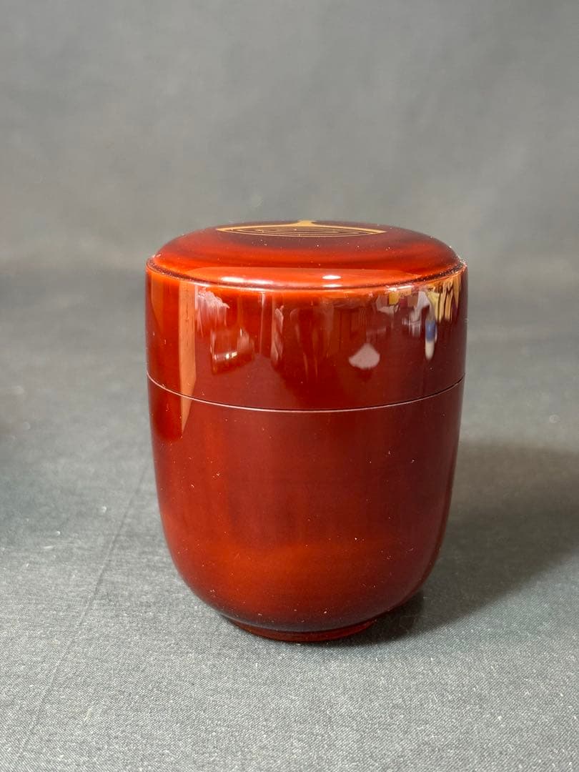 G76 送料無料　棗　香次棗　独楽紋　宗廣　茶道具　漆芸　茶道