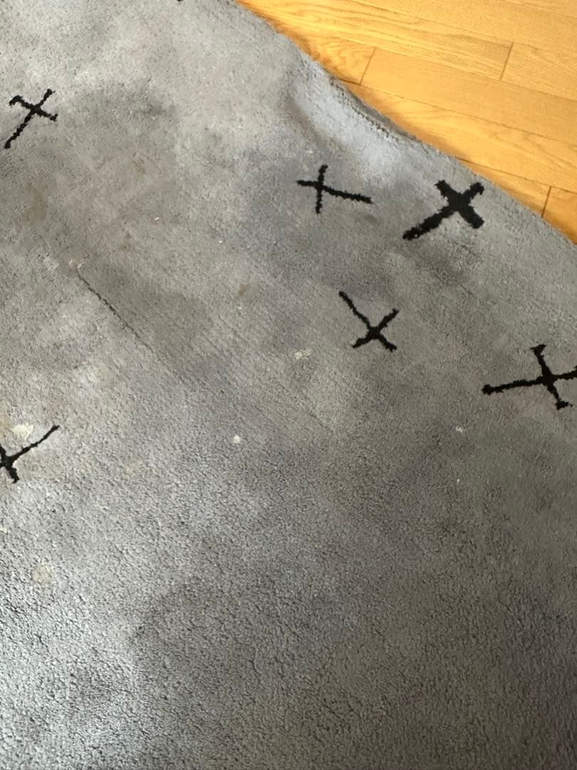 希少！アンダーカバー魔女期　グレー クロス模様 ラグ