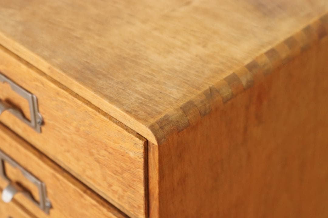 レトロ 卓上 小引き出し 抽斗 5杯 小物入れ レターケース 鍵付き B5