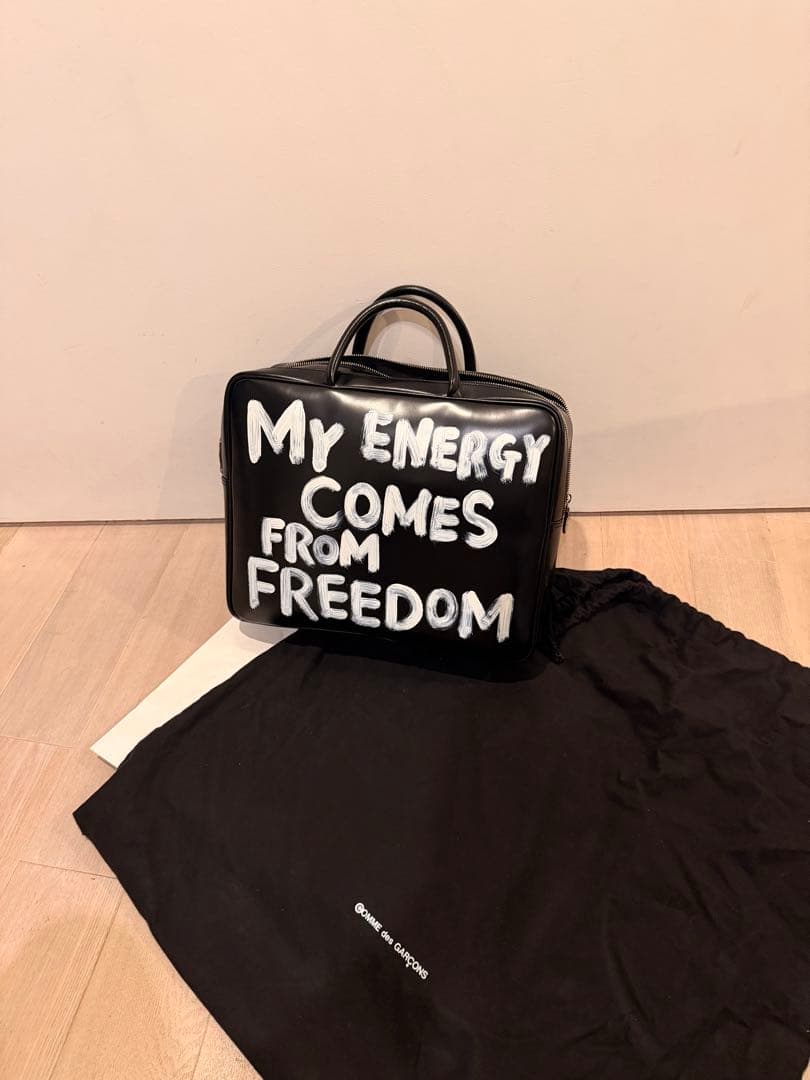 コムデギャルソン 青山限定 ステアバッグ 青山バッグ メッセージ ハンドペイント