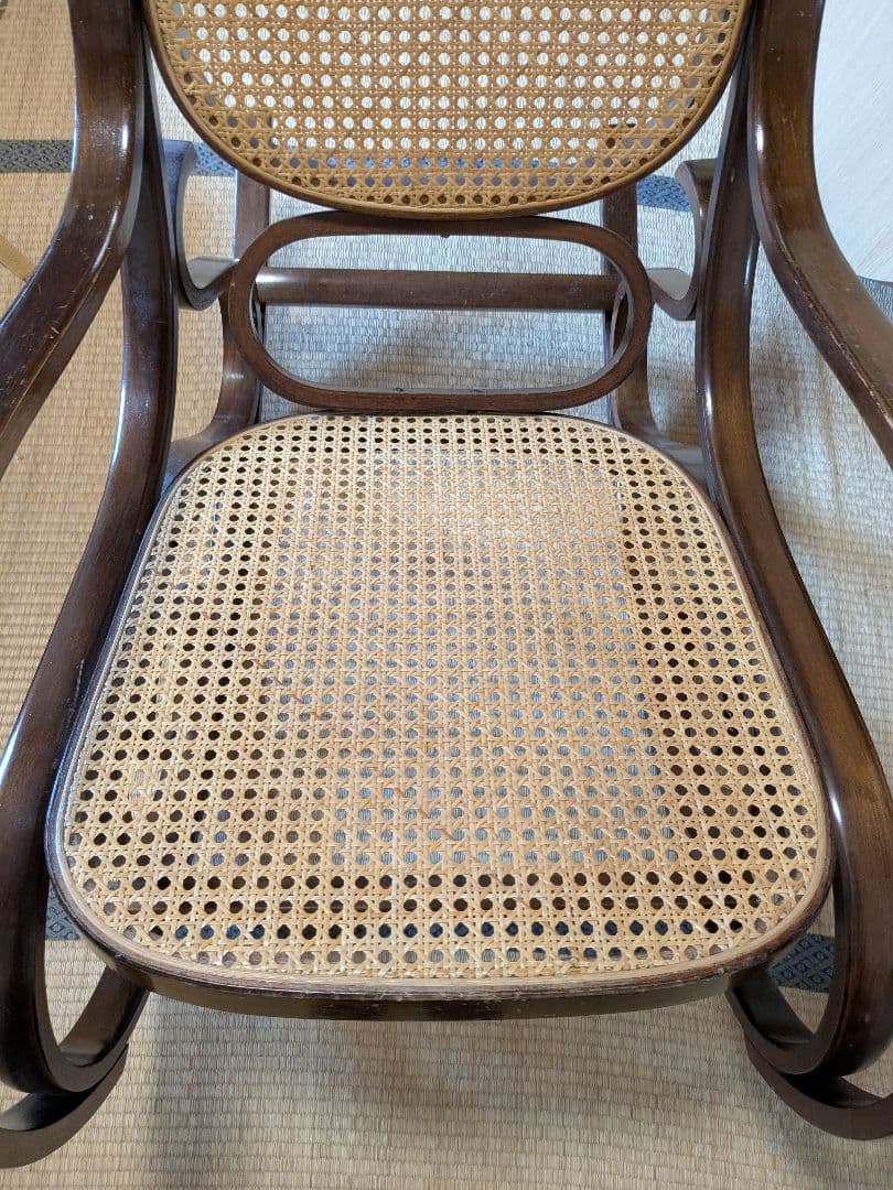 【美品】ビンテージ ラタン ロッキングチェア ベントウッド 曲木 希少