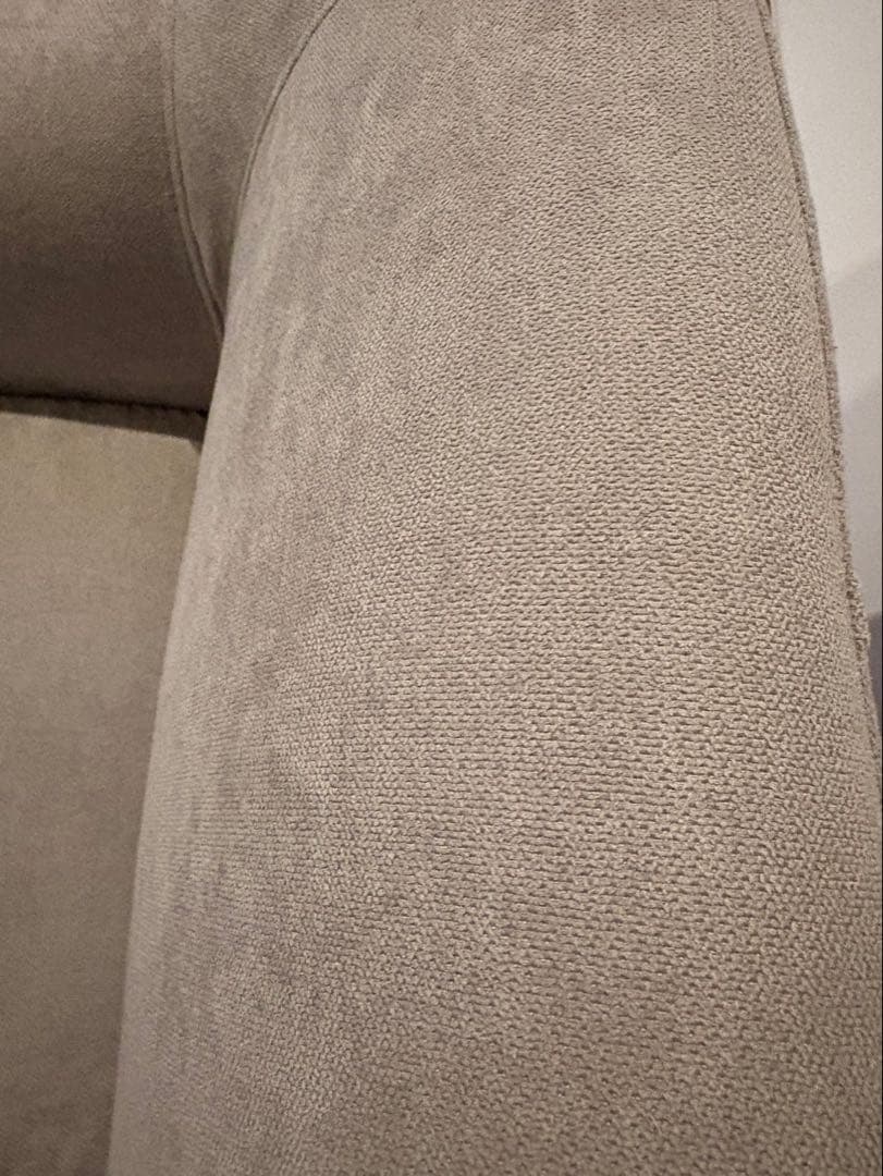 新品未使用　グレー ファブリックアームチェア　韓国インテリア