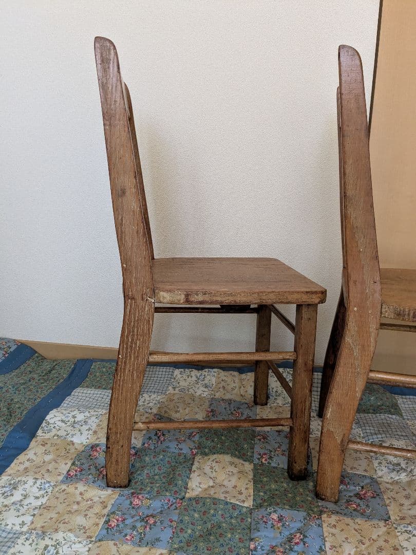 USAアンティーク　木製チャイルドChair　２脚セット　子供椅子セット