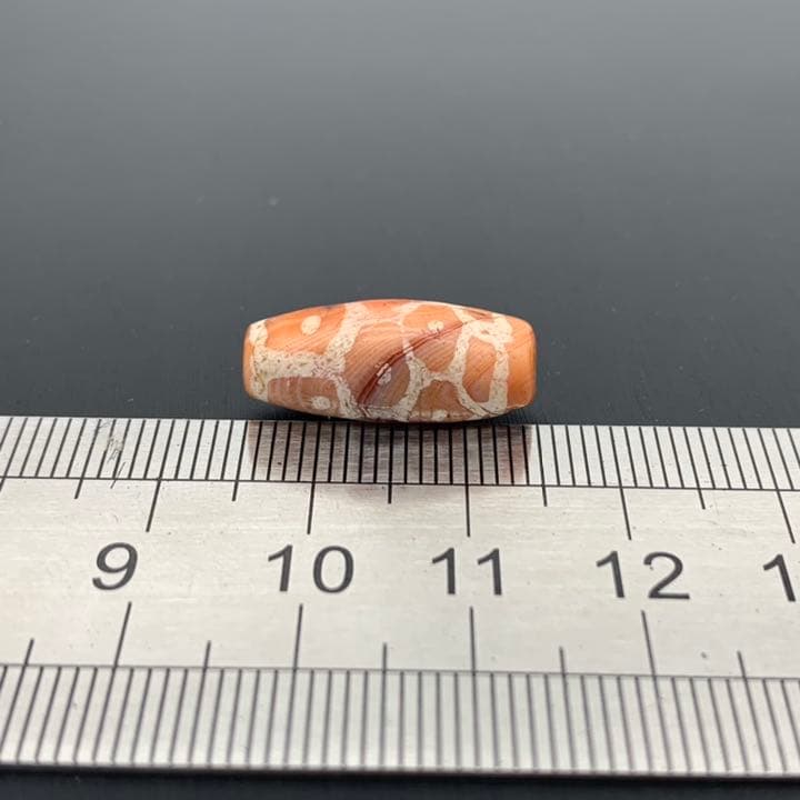 【アンティーク ビーズ】エッジドカーネリアン ビーズ 20.2mm