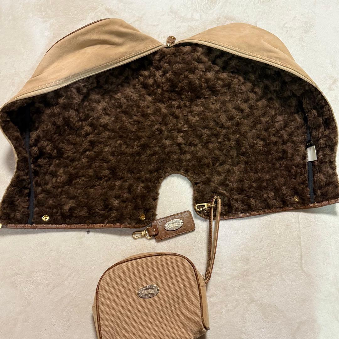 【美品】　伊太利屋　クロコ型押し　キャディバッグ　日本製