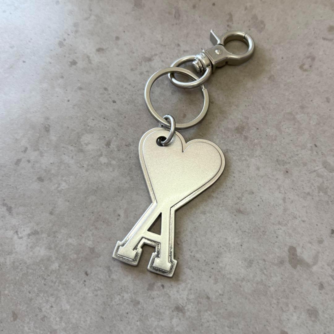 【新品】AMI PARIS Ami de Coeur ハートロゴキーリング：