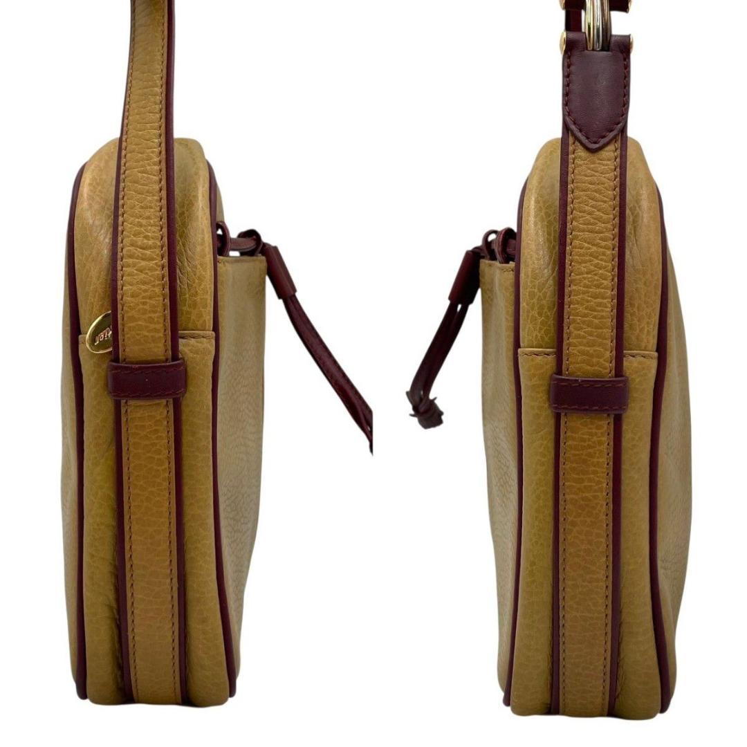 Cartier カルティエ ショルダーバッグ レザー イエロー ポシェット