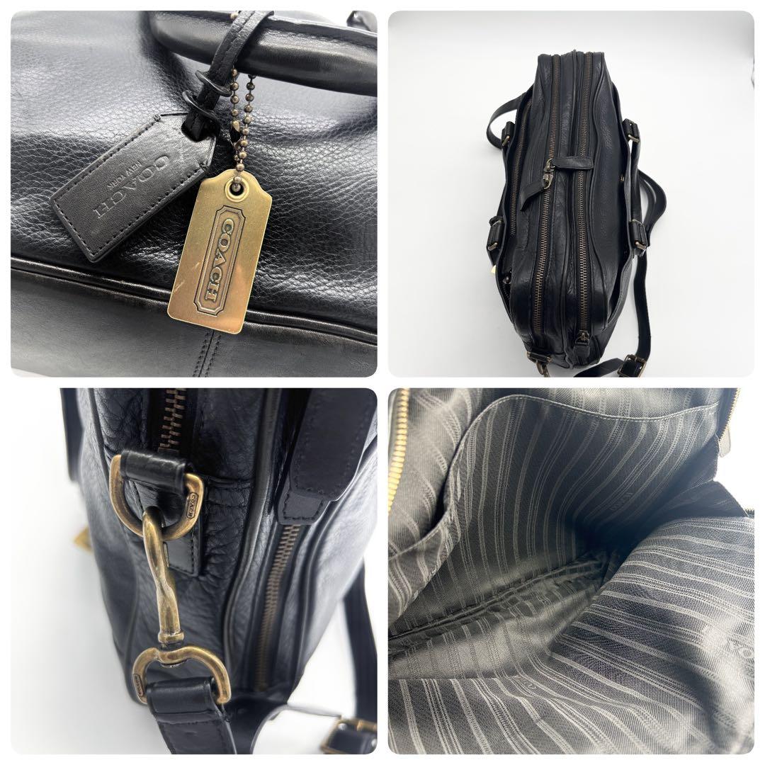 A633【美品】COACH CROSBY オールレザー ブリーフケース 2WAY