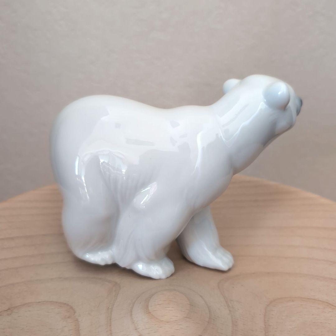 リヤドロ ホッキョクグマ 白くま 磁器フィギュリン(置物)