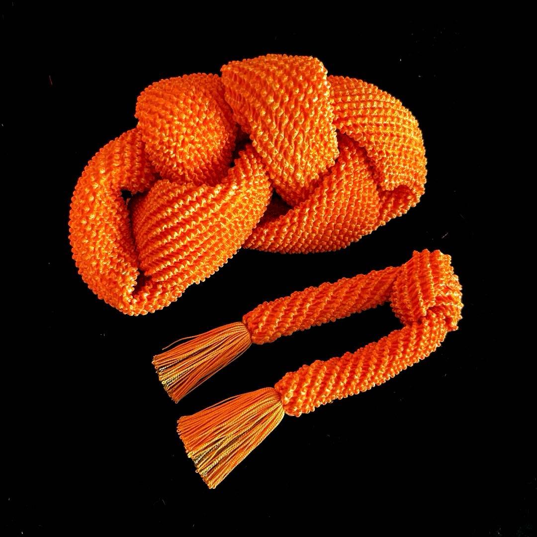 日本髪 髪飾り 七五三(7歳) 橙色