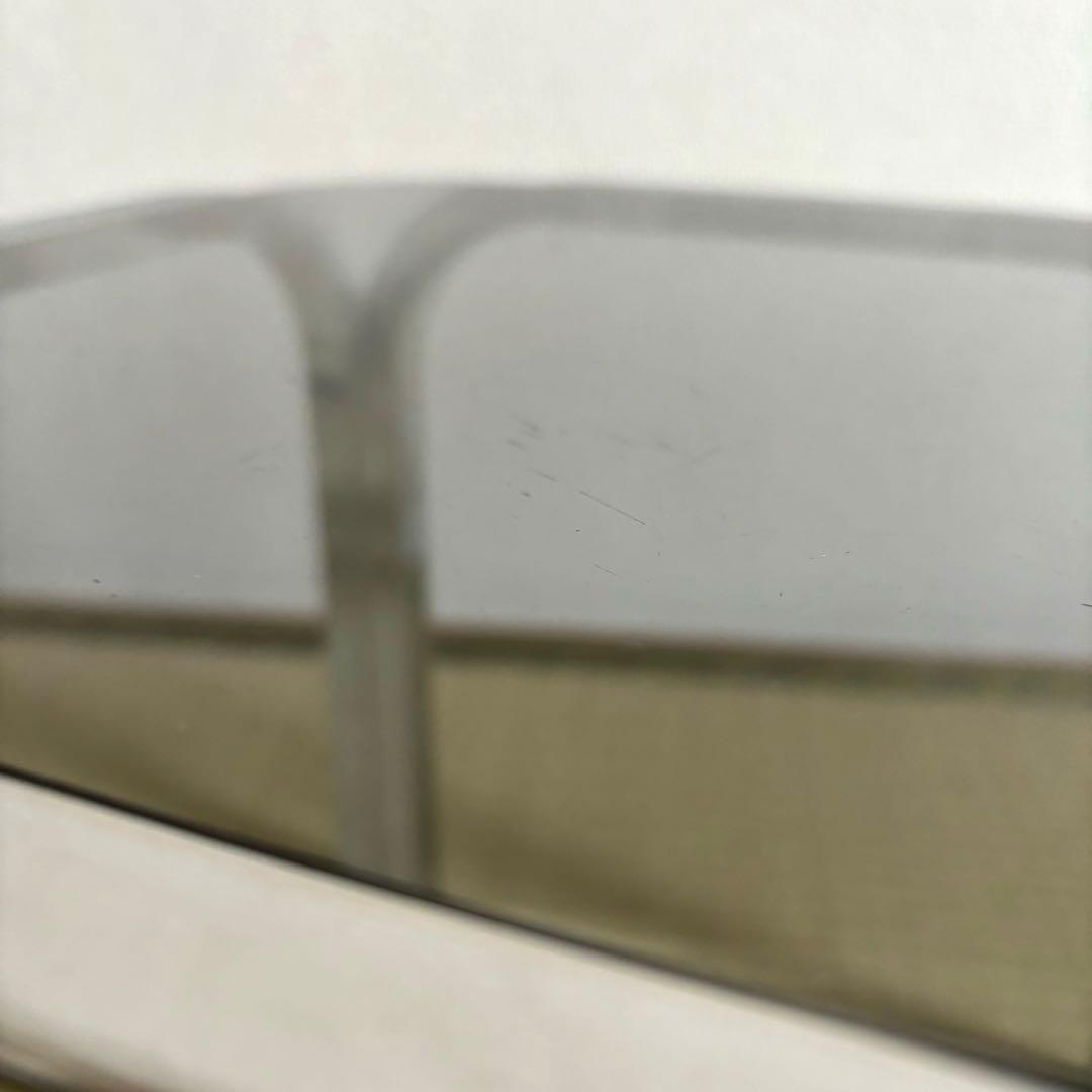 ミッドセンチュリー アイアンフレーム コーヒーテーブル ガラステーブル レトロ