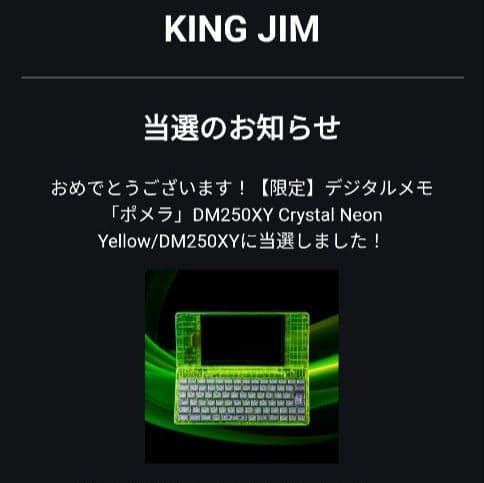 【生産数250台】ポメラ DM250XY Crystal Neon Yellow