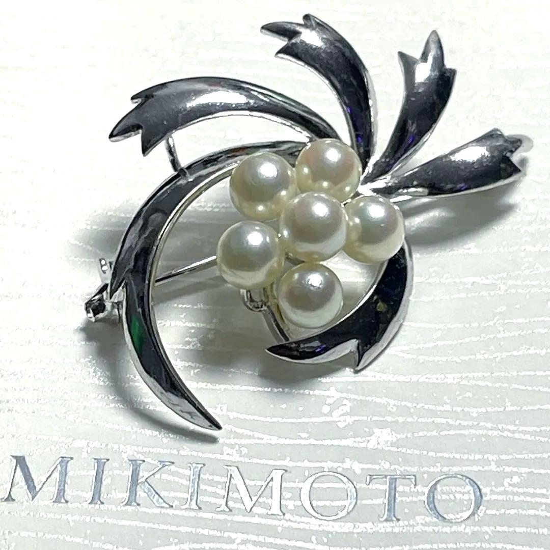 ミキモト ブローチ パール フォーマル 6珠 皇室御用達