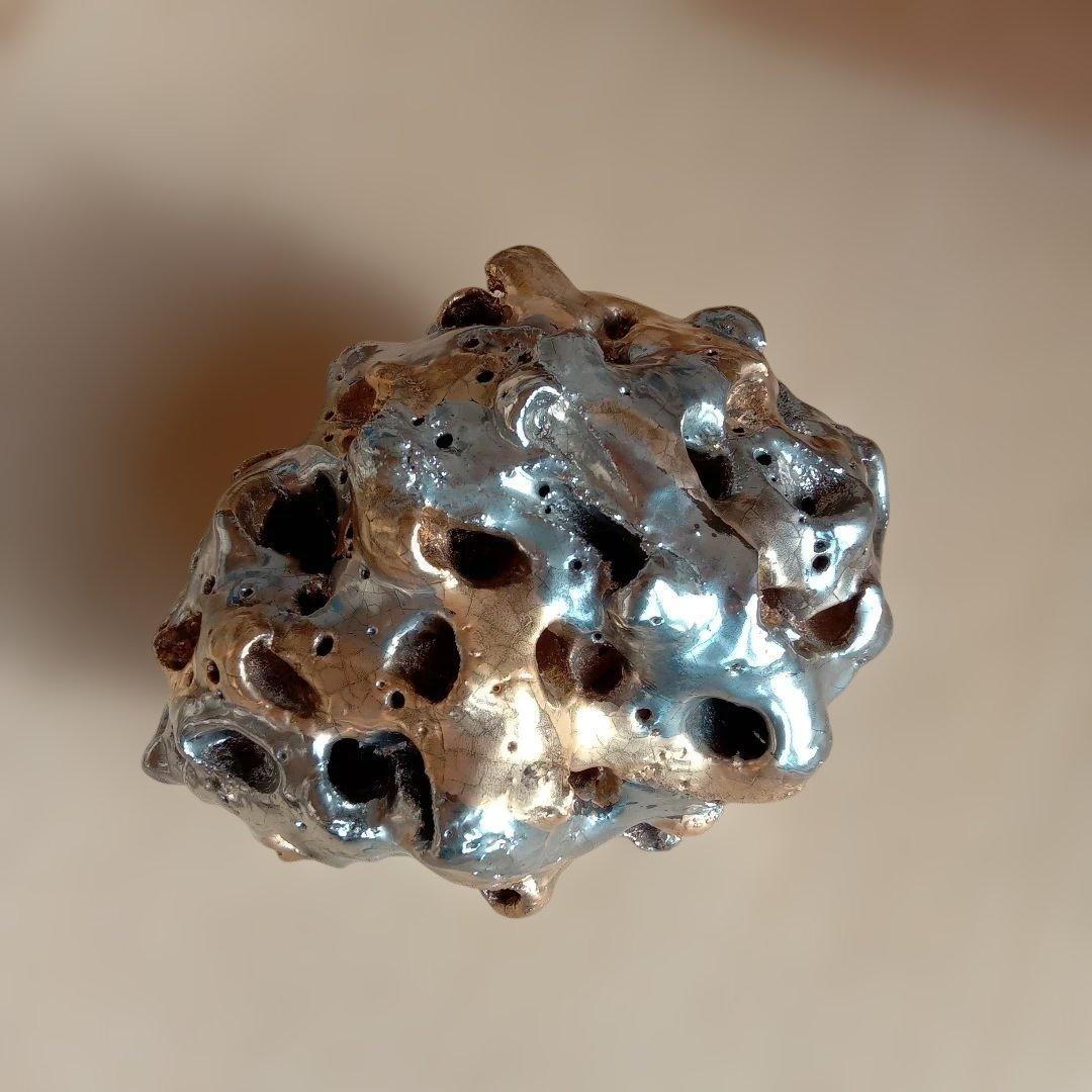 現代陶芸家　石山哲也　『金と銀のいし』