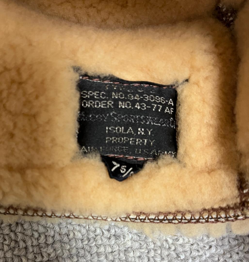 河*也様 B-2 フライトキャップ　サイズ 7-5/8 旧リアルマッコイズ