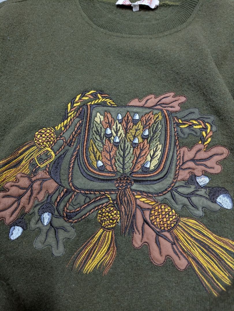 ロエベ　スウェット　トレーナー　ロゴ刺繍　トップス　M