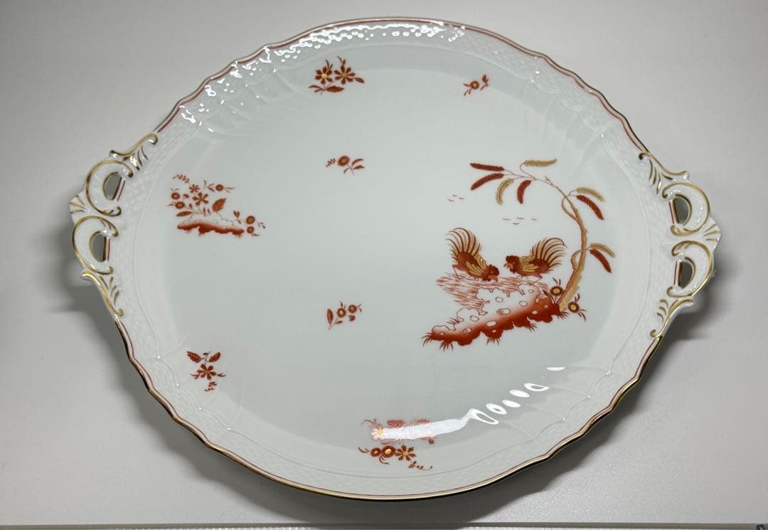 【希少 】Richard Ginori レッドコック 取手付 大皿 プレート