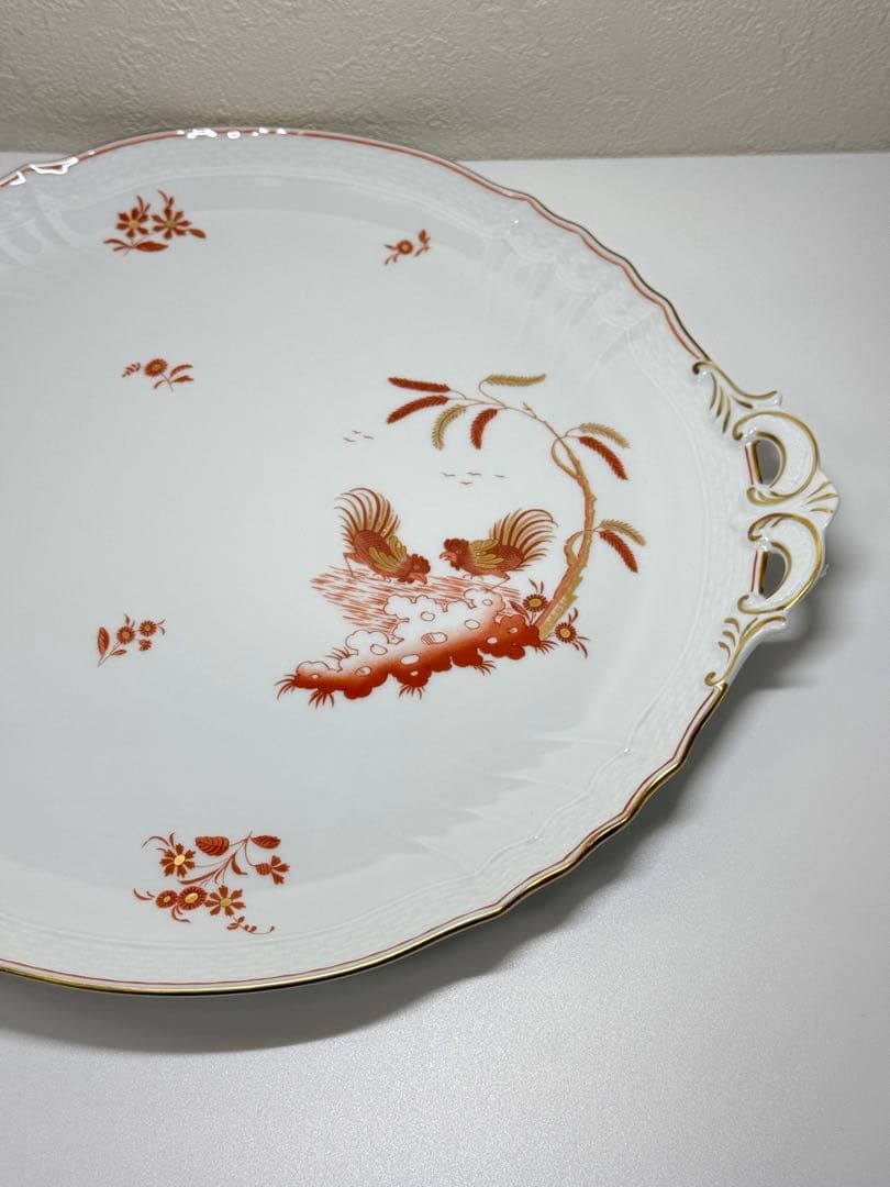 【希少 】Richard Ginori レッドコック 取手付 大皿 プレート