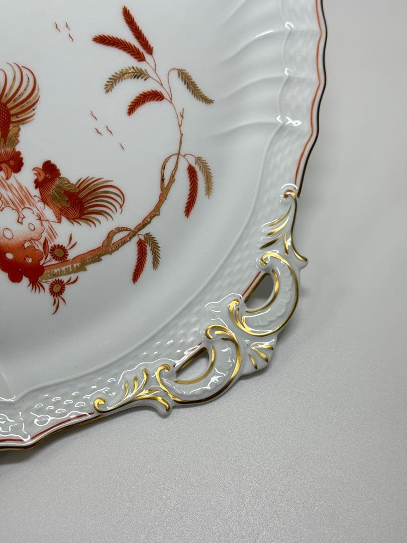 【希少 】Richard Ginori レッドコック 取手付 大皿 プレート