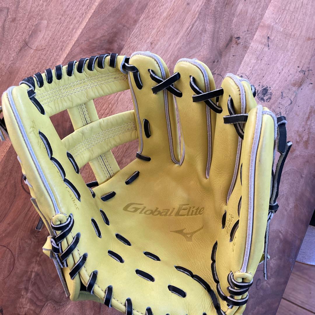 ミズノGlobal Elite 硬式野球用グローブ 内野手用湯もみ型付け済