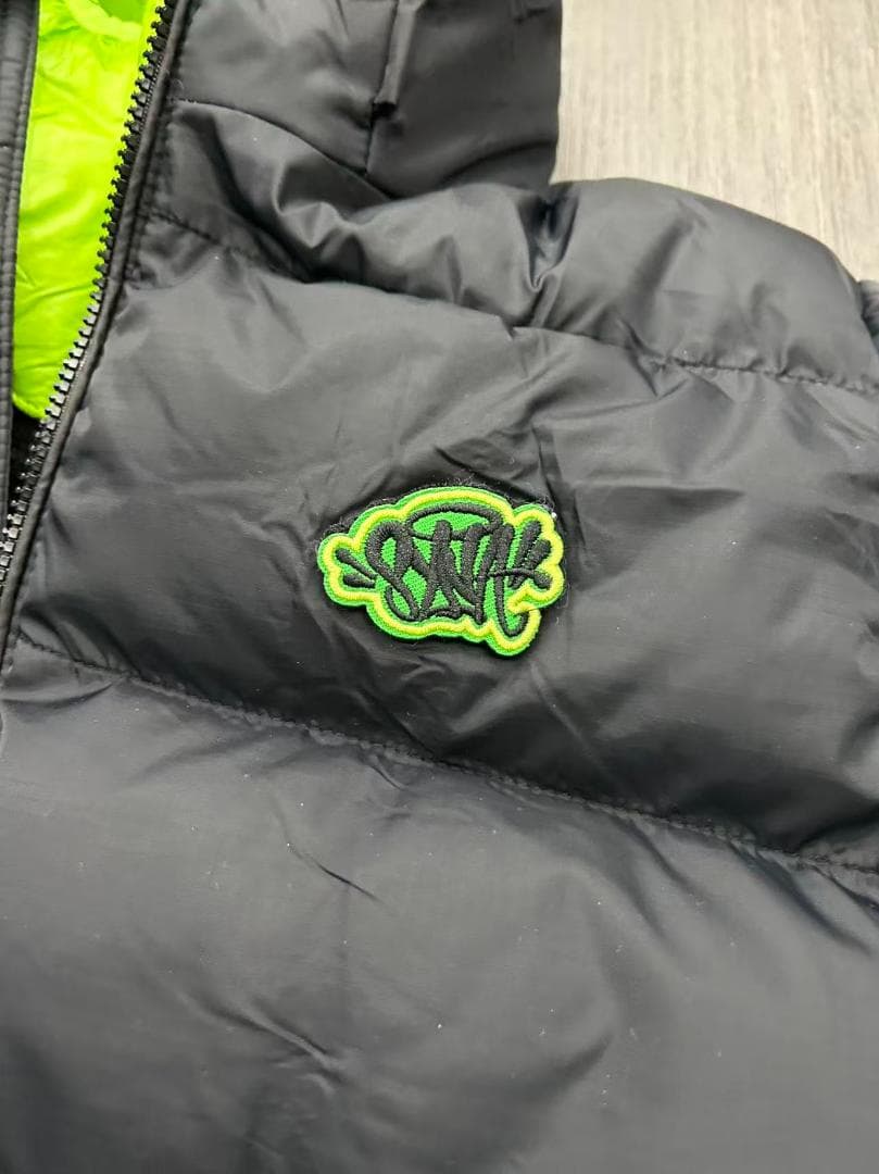 新品 Synaworld ダウンジャケット フード付き ブラック M