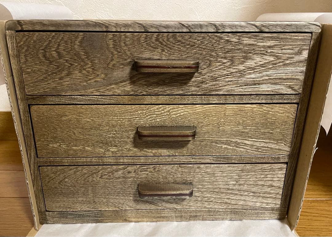 樺細工　健康くすり箱　三段　未使用品