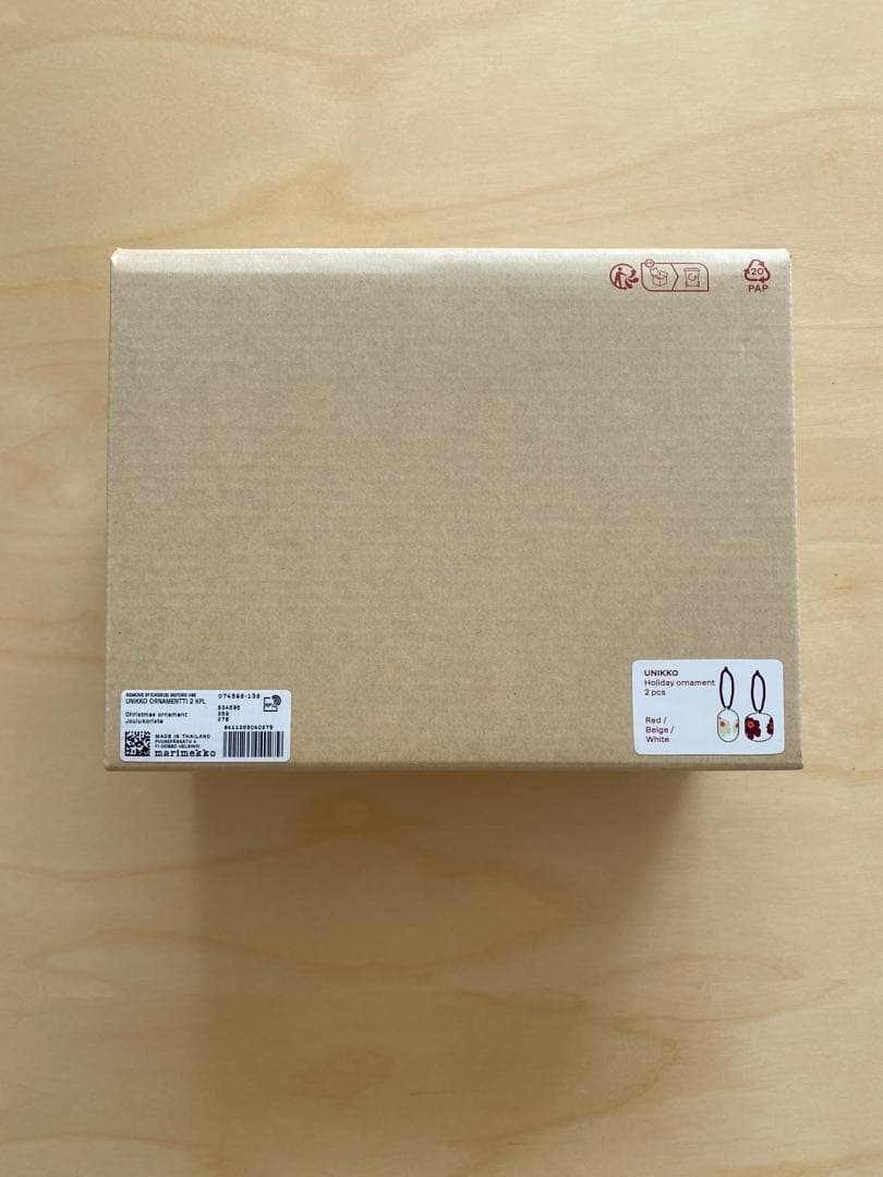 マリメッコ　新品　2025年　限定　ウニッコ　クリスマスオーナメント　2個セット