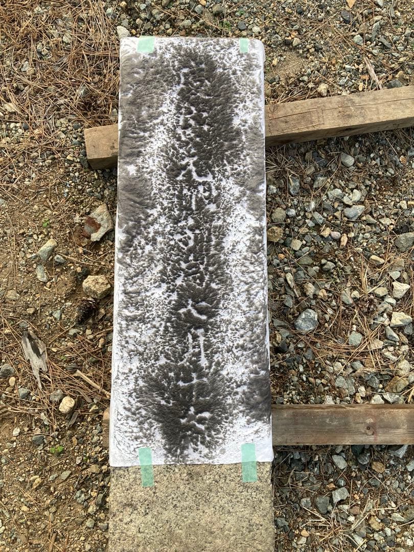 四角台付石燈籠残欠　竿　基壇　慶安元年銘記　江戸時代　1648年造