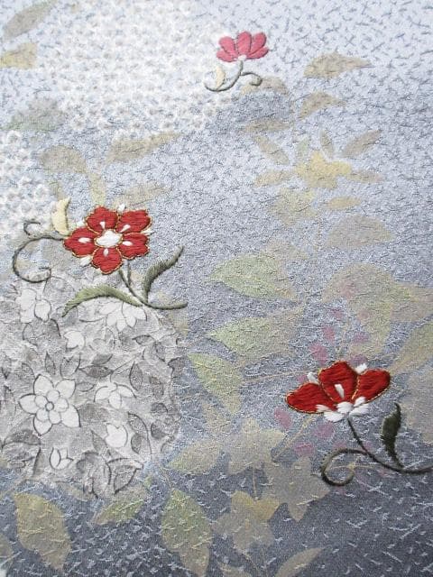 着用少ない！美品＊絞り＊刺繡＊ブルーグレー＊豪華＊訪問着＊１６０ｃｍ＊裄６５