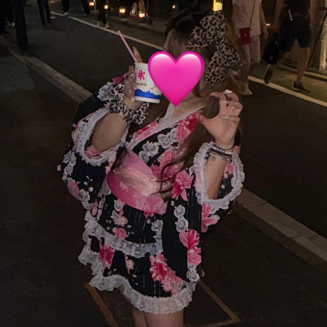 【値下げ】浴衣ドレス 大人 160 黒 ピンク バラ 姫ギャル