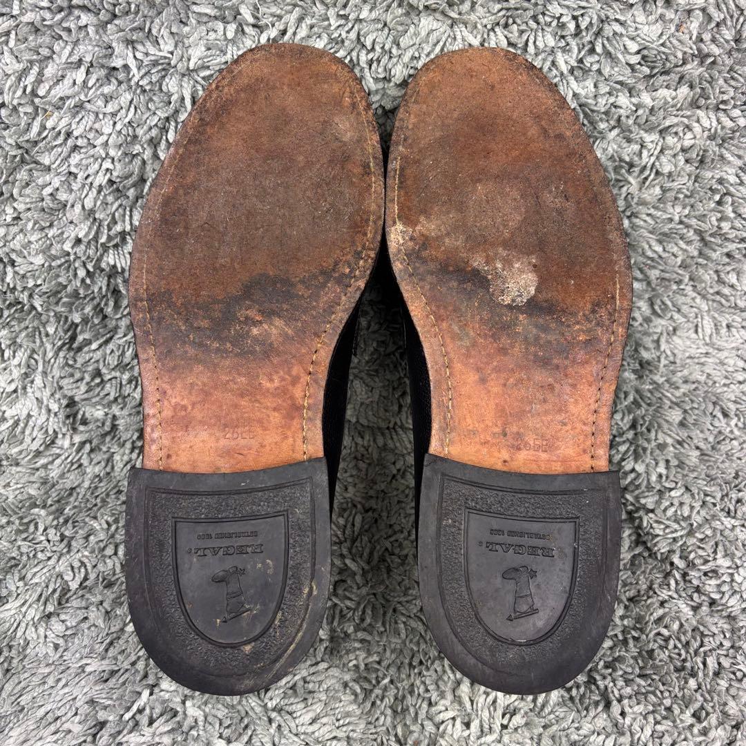 【美品】リーガル 679（26）タッセル　ローファー　シボ革　黒