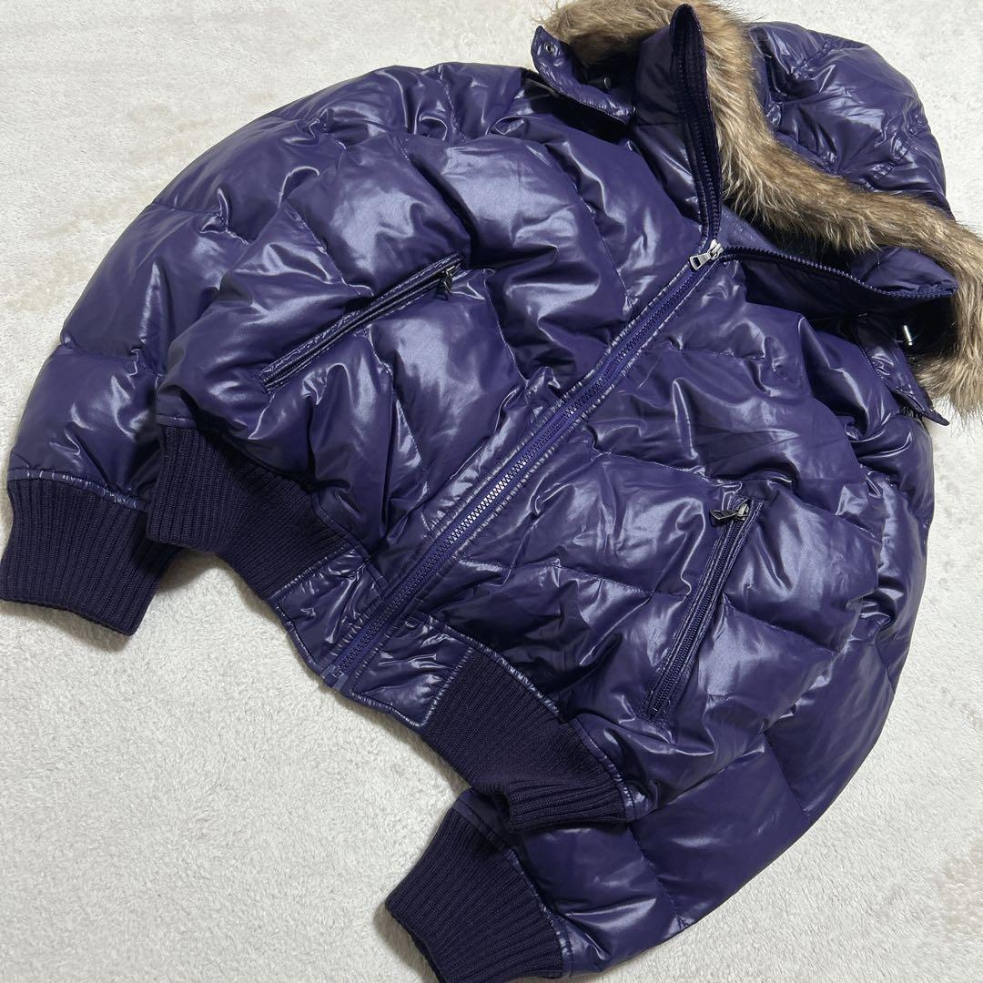 未使用級 00s オールドユニクロ 3way ダウンジャケット 光沢 y2k 紫
