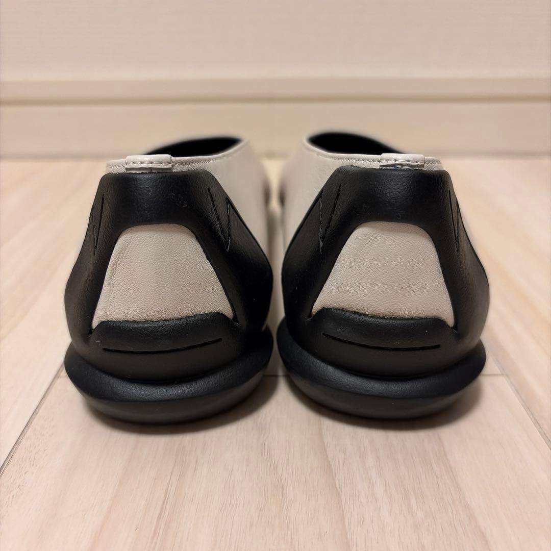 靴 SHISEI POINTED U PUMPS WHITE BLACK 36.5