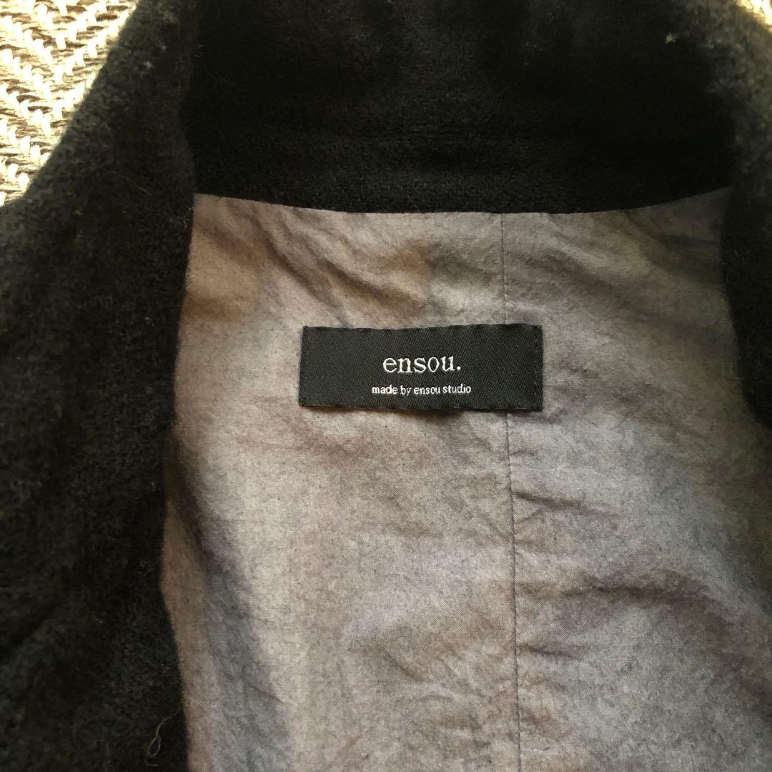 トップス ensou. cut - off sleeve jacket BLK (L)